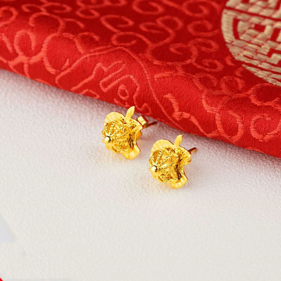 24K Gold Plated Euro Earrings Popular Jewelry