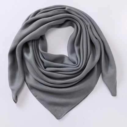 Women's Cotton And Linen Solid Color Retro Artistic Scarf