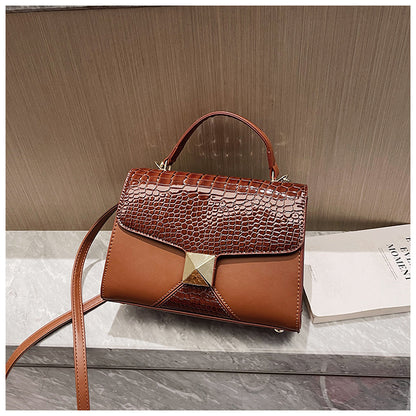 Stone Pattern Square Shoulder Bag