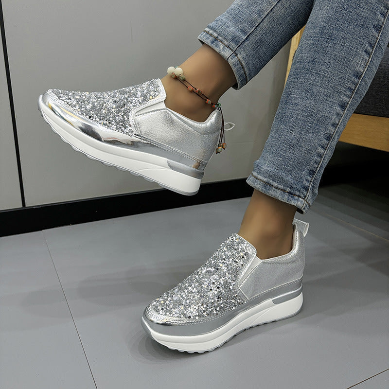 Sequin Thick Sole Casual Shoes