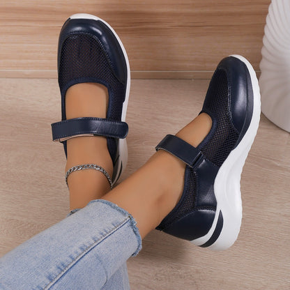 Breathable Mesh Casual Velcro Platform Shoes