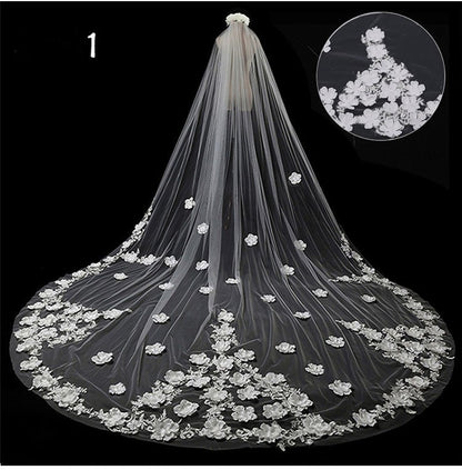 Bridal Wedding Dress Long Tail Luxury Super Fairy Wedding Veil