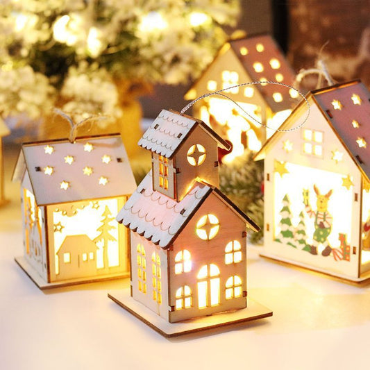 Luminous Christmas Wood Decorations with Lights