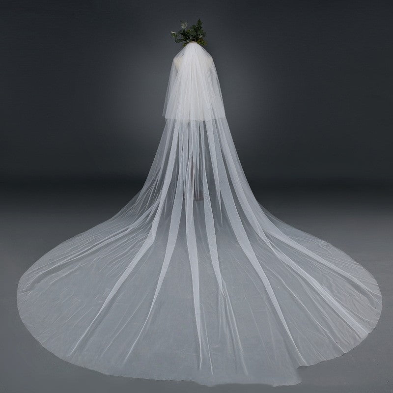 Bridal Wedding Veil Widened Tail