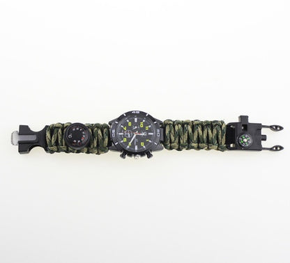 6 en 1 Outdoor Tactical Survival Adjustable Bracelet