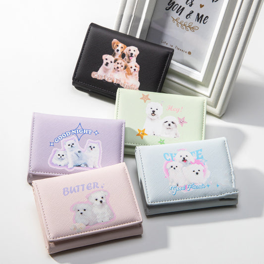 Cute Fashion Card Holder Cross Pattern, Three-fold