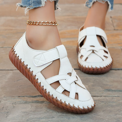 Summer Plus Size Closed Toe Hollow Sandals