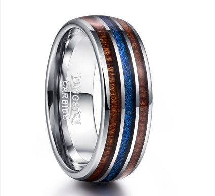 Nuncad 8MM Hawaiian Koa Wood Men's Wedding Ring