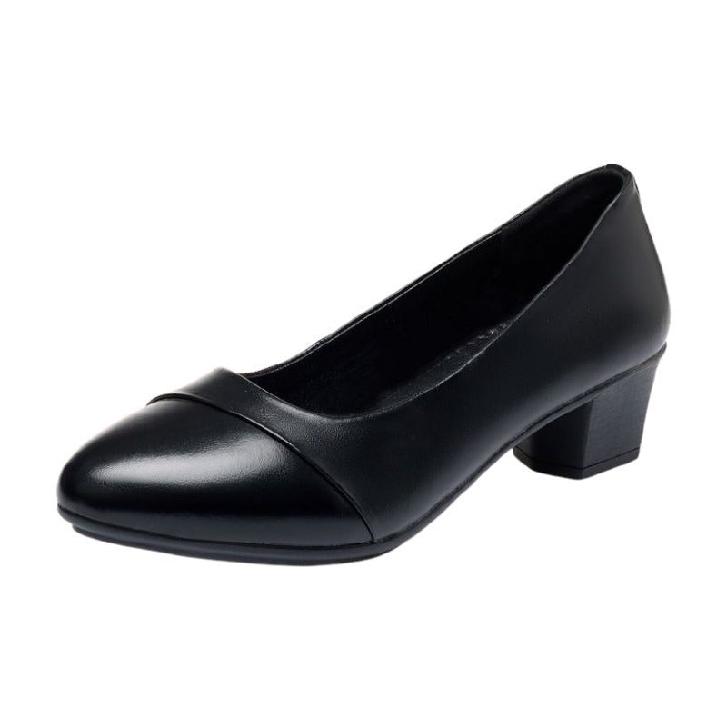 Comfortable Non-slip Low Heel Leather Shoes