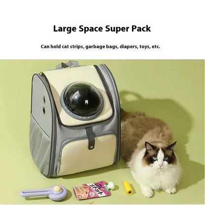 Cat Bag Outing Carry Bag Breathable Backpack For Pets