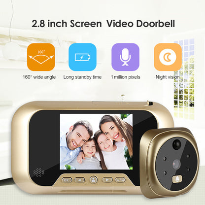 2.8-Inch Infrared Night Vision Electronic Peephole Doorbell