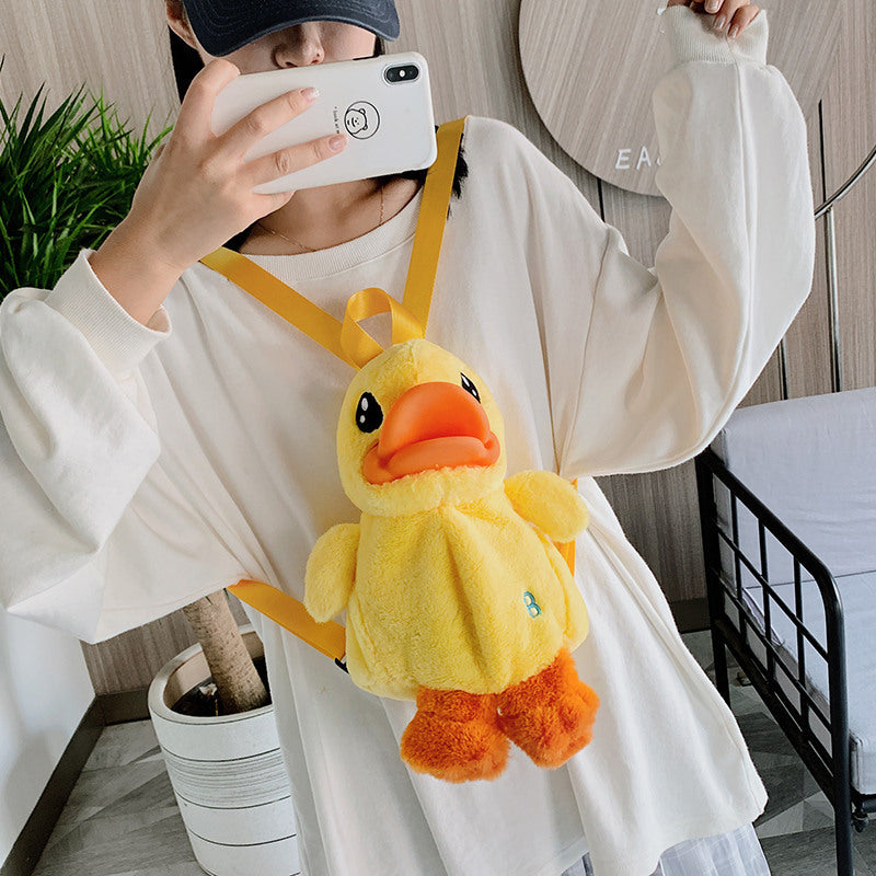 Yellow Duck Plush Children's Backpack