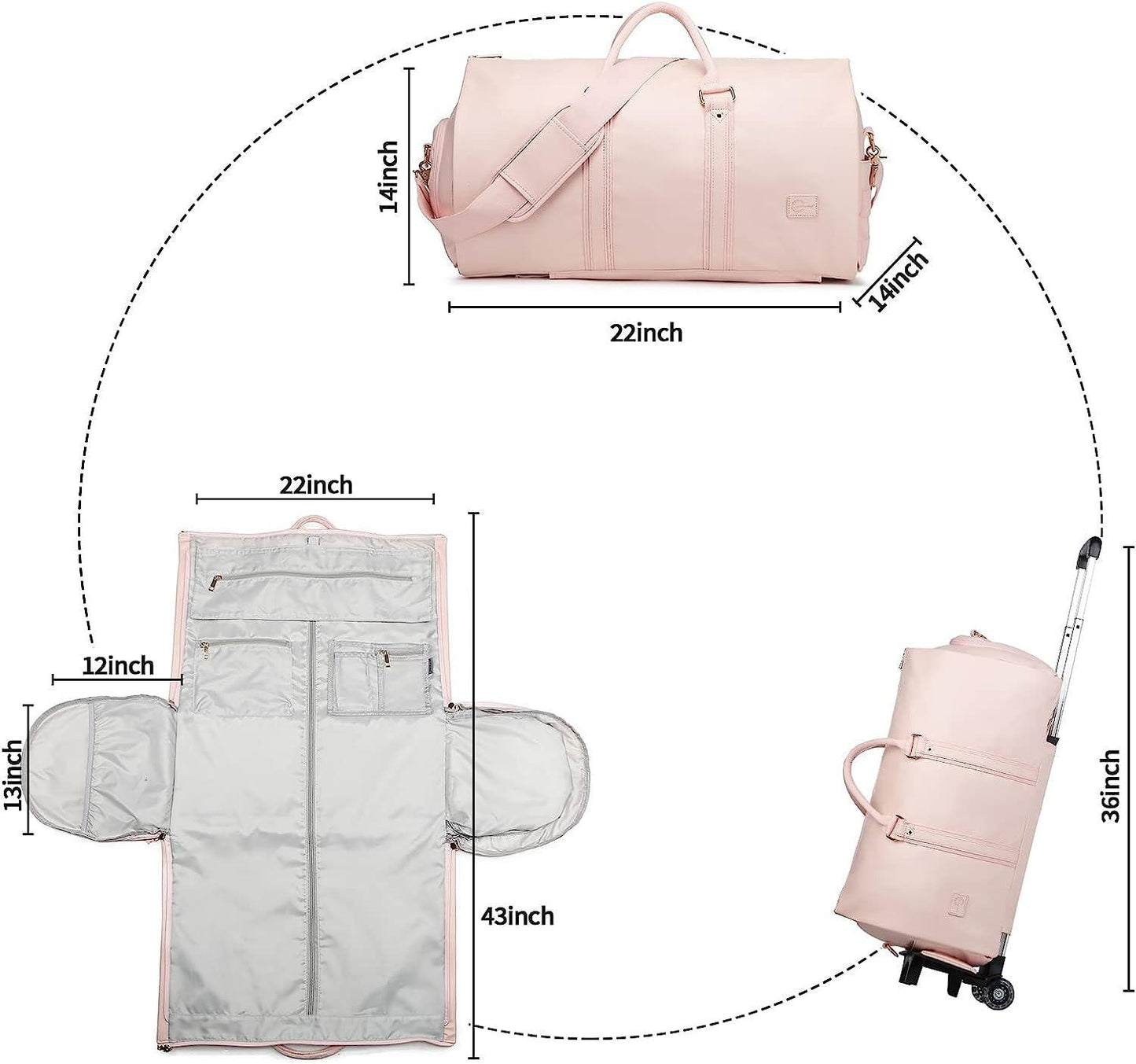 Travel Folding Lever Bag Spacious & Portable