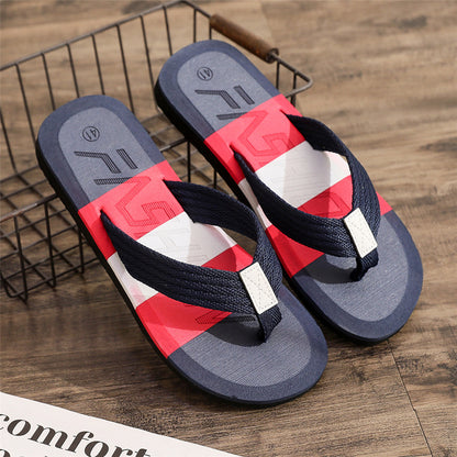 Fashion Colorblock Men's Summer Slippers