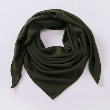 Women's Cotton And Linen Solid Color Retro Artistic Scarf