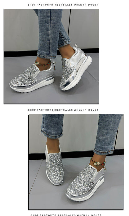 Sequin Thick Sole Casual Shoes