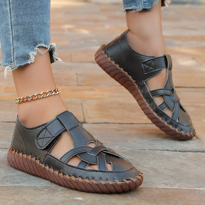 Summer Plus Size Closed Toe Hollow Sandals