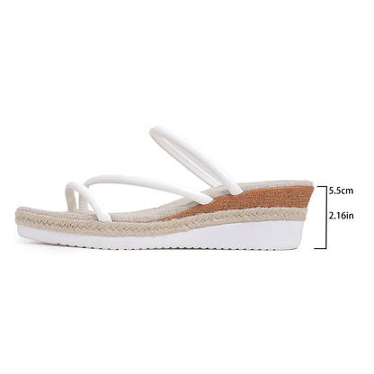 Plus Size Ethnic Wedge Sandals