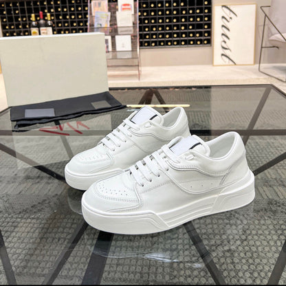 Breathable Leather Lace-up Fashion Sneakers