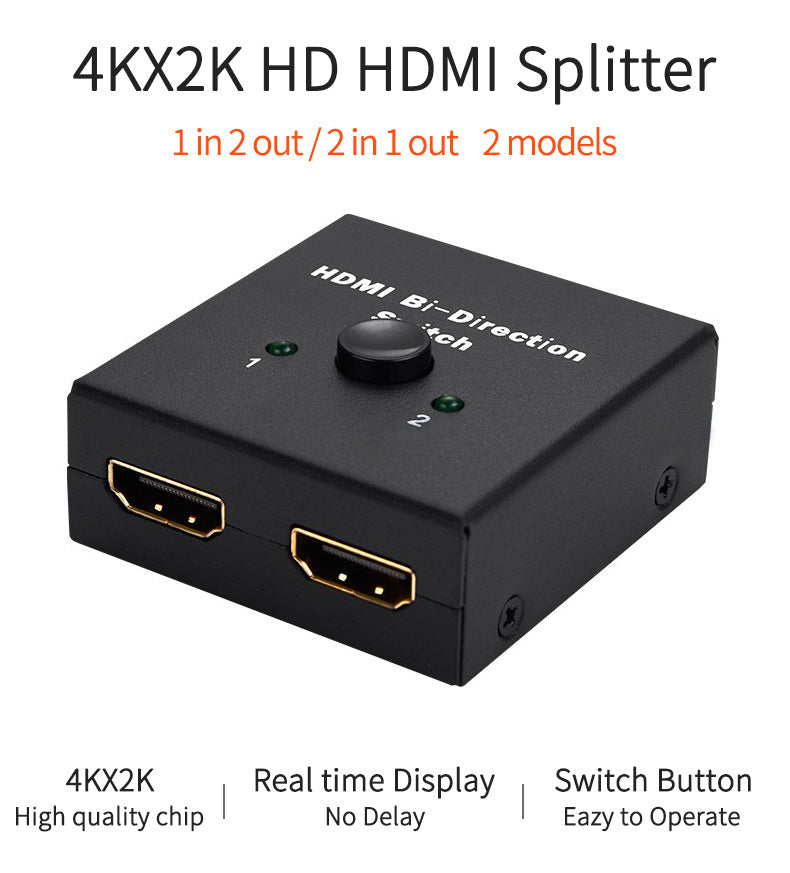 HDMI two-way two in one out switch