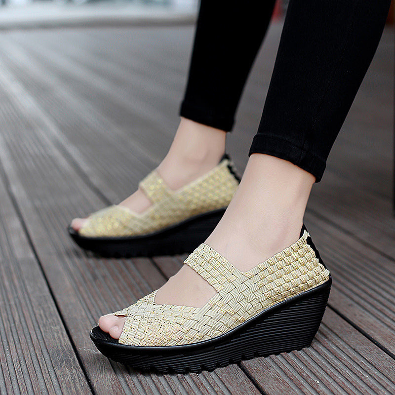 Soft Bottom Woven Summer Sandals