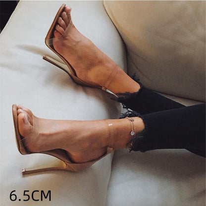 Genuine Leather High Heel Sandals