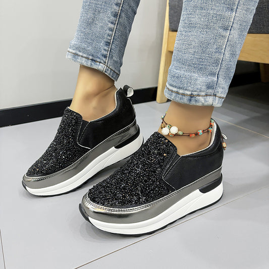 Sequin Thick Sole Casual Shoes