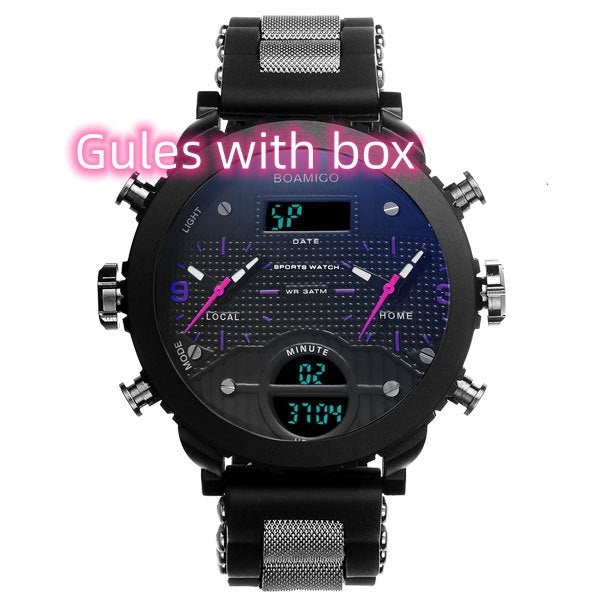 Men's Triple Time Zone Quartz Watch