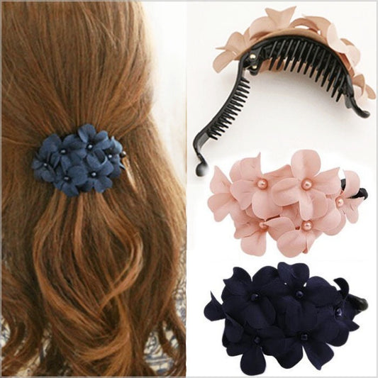 Fabric Six Flower Hair Accessories