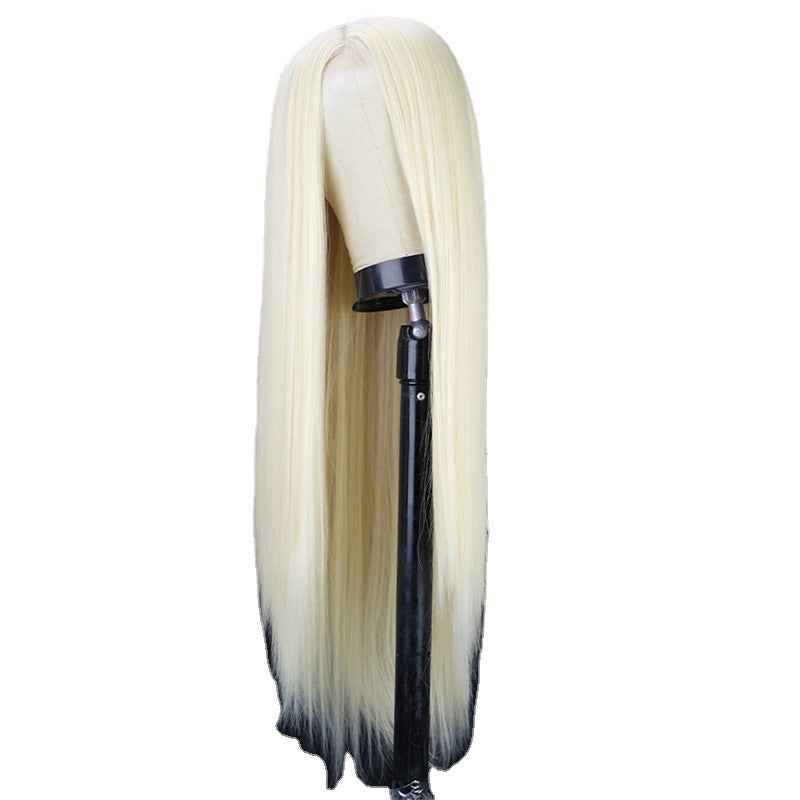 Black Long Straight Natural Lifelike Wig