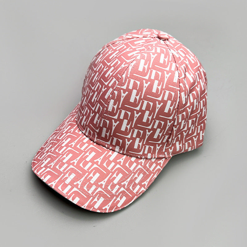 Sun-proof Houndstooth Letter Baseball Cap