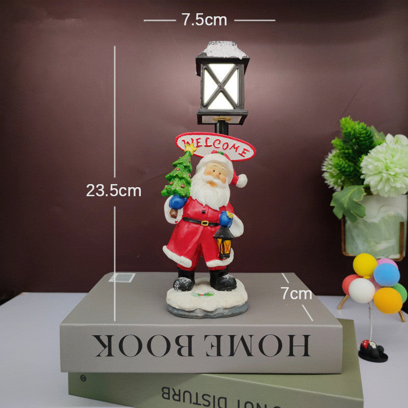 Resin Snowman Night Light Christmas Decoration