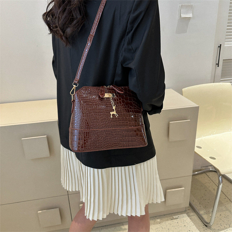 Large Capacity Solid Color Crossbody Bag