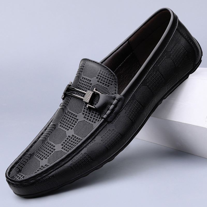 Business Casual Leather Shoes with Soft Bottom