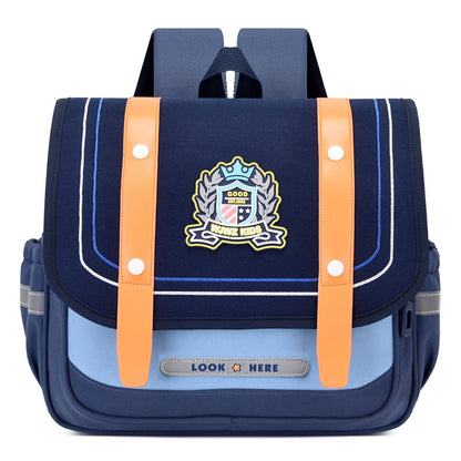 British Style Elementary School Backpack for Boys and Girls