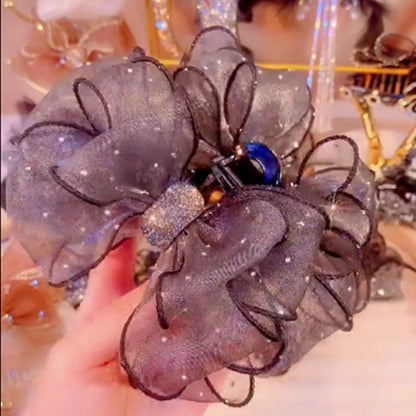 Double-Sided Rhinestone Flower Korean Style