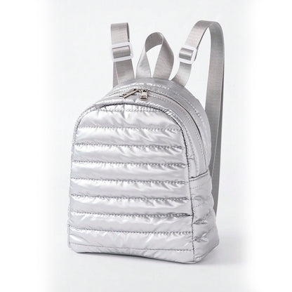 Cotton-Padded Down Embroidery Thread Backpack