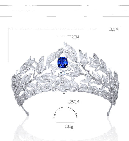 Sapphire Crown Wedding Headdress