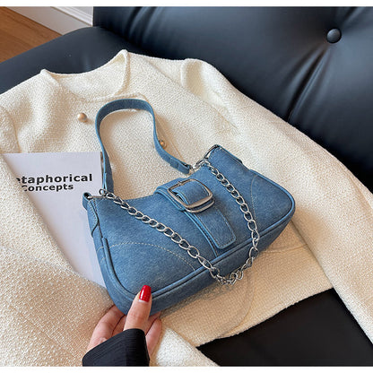 Denim French Stick Bag - Retro American Style