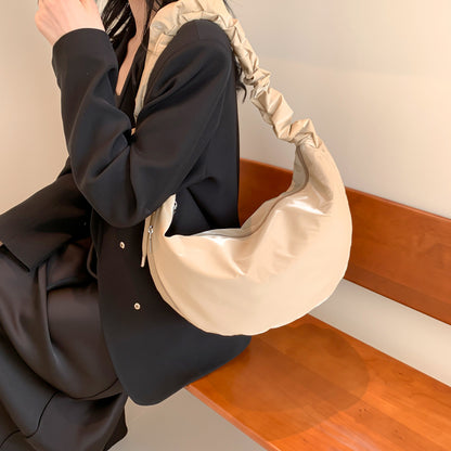 Pleated One Shoulder Crossbody Bag