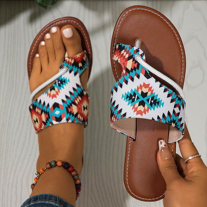 Printed Plus Size Sandals