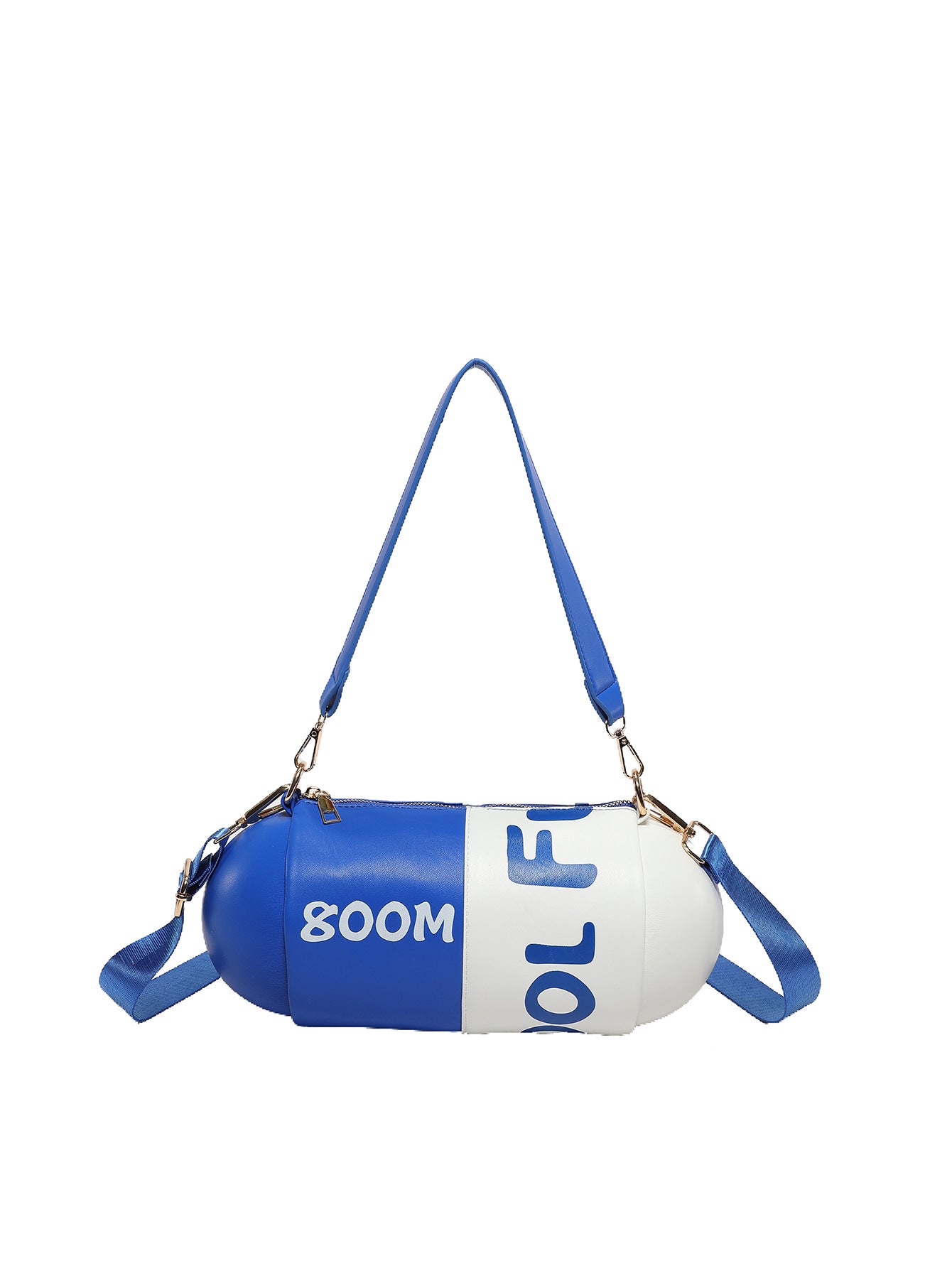 Contrast Color Capsule Shell Crossbody Bag for Women