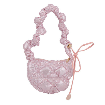 Bright Face Pleated Cloud Shoulder Bag