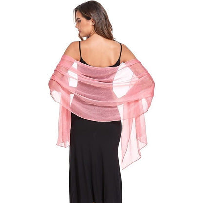 Sun Protection Clothing Chiffon Shawl Long Thin Silk Scarf