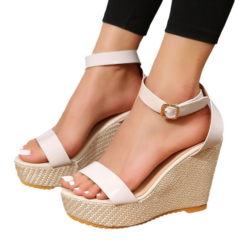 Woven Hemp Rope Wedge Sandals