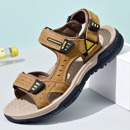 Breathable Men's Sandals Non-slip Top Layer Cowhide