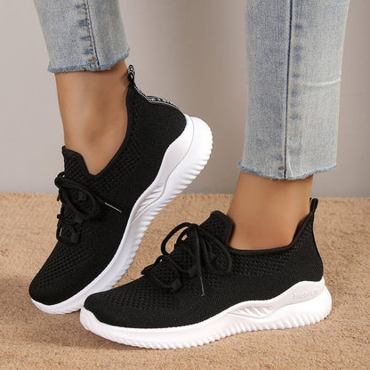 Thick Bottom Flying Woven Pullover Sneaker