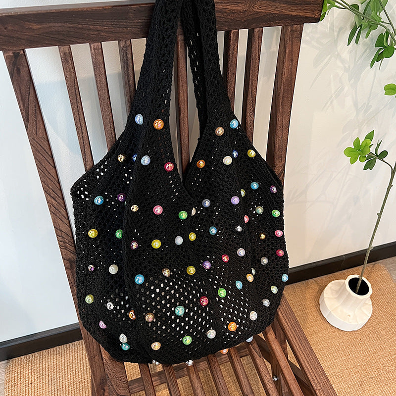 Japanese Style Handmade Knitted Tote Bag