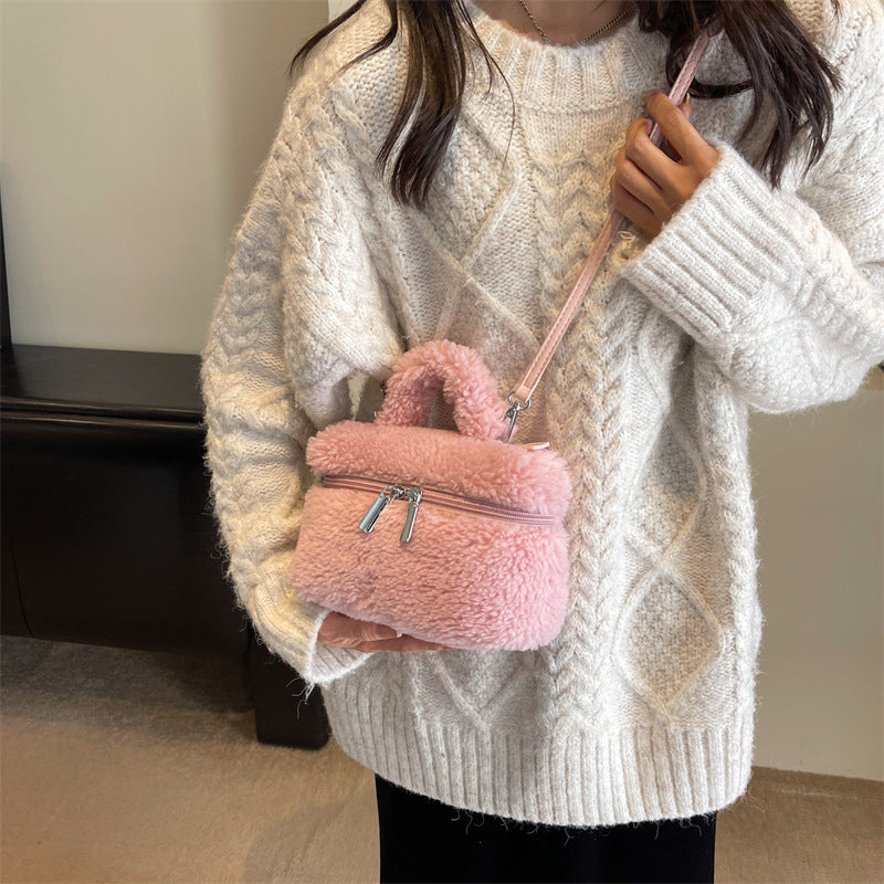 Autumn/Winter Lamb Wool Women's Plush Bag