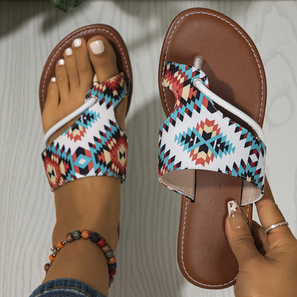 Printed Plus Size Sandals